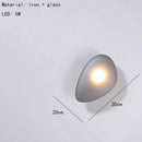 Nordic Glass LED Wall Lamp Gold Metal Home Decor Axyaa Gray Amber White Blue