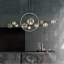 Spherical Glass Bubble LED Chandelier for Dining Table and Bar Counter by Axyaa