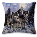 Axyaa Wolf Moon Soft Polyester Pillowcase - Home Car Sofa Cushion