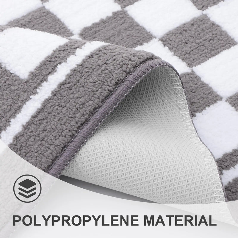 Axyaa Muddy Paws Lattice Indoor Absorbent Door Mat Grey 43x76