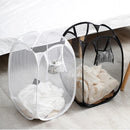 Axyaa Foldable Skeleton Clothes Basket: Ventilated, Portable, Large Capacity Storage Organizer