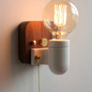 Axyaa Dark Wood Wall Lamp for Bedroom Stairs Dining Room Lighting