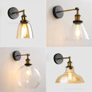 Axya Industrial Loft Style Wall Sconce Glass Iron Art Light Fixtures