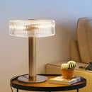 Axyaa Postmodern Glass Floor Lamp LED Light for Living Room Bedroom Dining Table