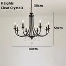 Axyaa Classic Black Crystal Chandelier for Living Room and Dining Area