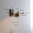 Axyaa Modern LED Wall Lamp with Pull Chain Switch for Bedroom Living Room