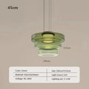 Axyaa Green Glass Chandelier: Minimalist Retro Lighting for High-end Room Decor
