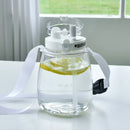 Axyaa Kawaii Jumbo Bear Water Bottle for Kids - Cute & Portable with Straw