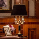 Axyaa Modern Black Crystal Table Lamp - Stylish Bedroom Lighting