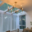 Axyaa Modern Golden Candle Chandelier for Home Decoration
