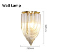 Axyaa Nordic Gold Metal LED Chandelier with Clear Glass Tube Lampshade
