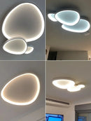 Axyaa Ultra-thin Cream Pebble Ceiling Lamp for Living Room, Bedroom, Study - LED Lighting