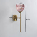 Axyaa Flower Glass Shade Wall Sconce for Bedroom Living Room Adjustable Wall Lights.