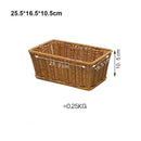 Axyaa Rattan Wicker Serving Baskets - 10 Styles, Multicolor Handwoven Restaurant Display