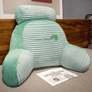 Axyaa Fluffy Striped Cartoon Waist Sofa Pillow for Reading and Bed Support