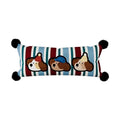 Axyaa Cartoon Dog Rectangular Pillow Mid-Century Style Home Backrest Cushion
