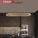 Axyaa Nordic LED Aluminum Chandelier - Sleek Kitchen and Restaurant Lighting