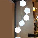 Axya Glass Ball Pendant Lights LED Chandelier for Living Room Decor