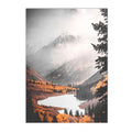 Nordic Deer Landscape Canvas Poster for Living Room Decor by Axyaa