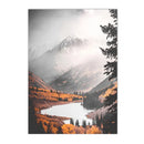 Nordic Deer Landscape Canvas Poster for Living Room Decor by Axyaa