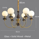 Axyaa Glass Ball Metal Arm Chandelier for Elegant Spaces