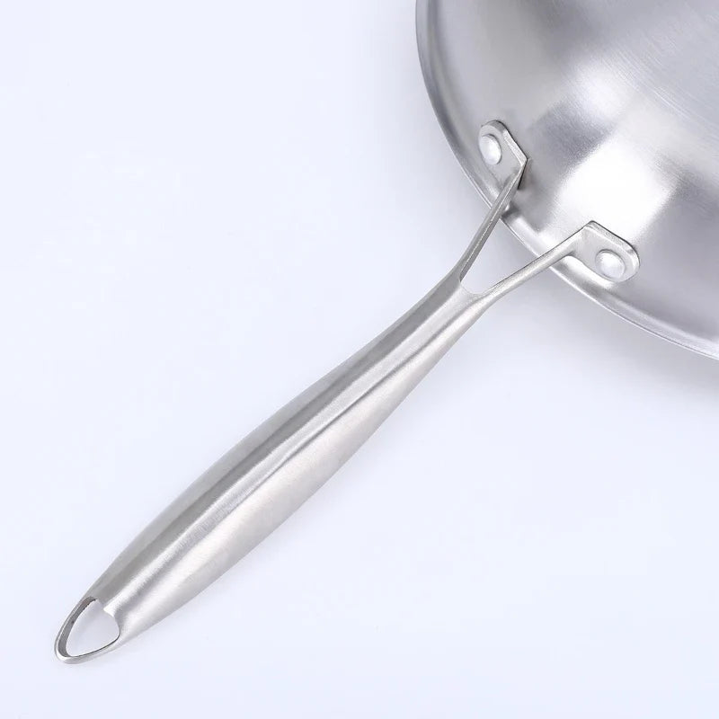 Axyaa Stainless Steel Non-Stick Frying Pan, Thick Flat Bottom Omelet Pan