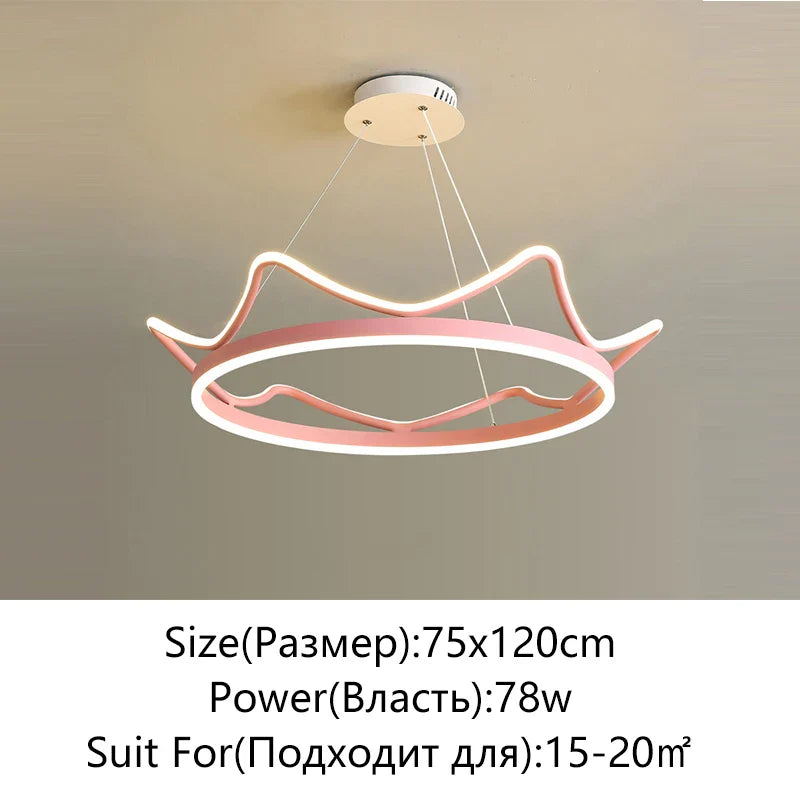Modern Nordic LED Crown Chandelier by Axyaa - Elegant Lighting Fixture for Dining Room