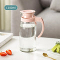Axyaa Glass Water Pitcher Carafe with Lid and Handle