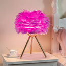 Axyaa Feather Table Lamp: Elegant, Romantic Lighting for Bedroom, Living Room, or Coffee Shop