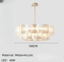 Axyaa Acrylic LED Pendant Chandelier for Home Decor Lighting