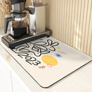 Axyaa Easter Rabbit Print Placemats & Coasters: Absorbent Kitchen Mats & Home Decor