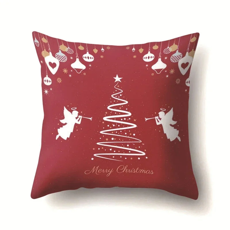 Axyaa Christmas Tree Throw Pillow Case - Festive Xmas Cushion Cover for Home Decor