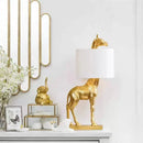 Axyaa Designer Giraffe Resin Table Lamp - Gold Night Light - E26/E27 Holder