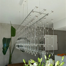 Axyaa Cosmos Chandelier: Nordic Luxury Silver Firefly Light for Living Room and Dining Table
