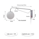 Axyaa Chrome LED Wall Lamp with Rotatable Arm - Minimalist Design