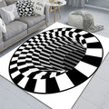 Axyaa 3D Optical Illusion Entrance Carpet: Trippy Living Room Rug for Hallway, Bedroom, Bathroom