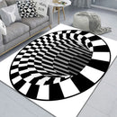 Axyaa 3D Optical Illusion Entrance Carpet: Trippy Living Room Rug for Hallway, Bedroom, Bathroom