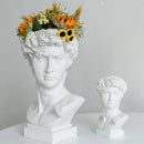 Axyaa Retro 30cm David Statue Sculpture Vase Art Resin Flower Arrangement Nordic Home Decor
