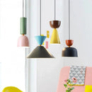 Axyaa Nordic Aluminum Macaron Pendant Lights: Modern Industrial LED Chandeliers for Home Decor
