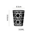 Axyaa Checkered Design Whiskey Glass Tumbler - 310ml