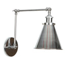 Axyaa Swing Arm LED Wall Sconce - Industrial Style Bedside Lamp