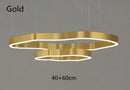 Axyaa Modern Terraces Chandelier Indoor LED Pendant Lamps in Coffee/Gold for Living Room