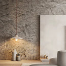 Axyaa Cement Yellow Travertine Hanging Line Lamp - Wabi-sabi Style Japanese Design Bedroom Pendant