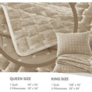 Axyaa Queen Size Velvet Quilt Set: Lightweight & Luxurious Bedding with Pillow Shams