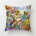 Axyaa Animals Polyester Cushion Cover for Home Sofa Decor - Farm Life Views Pillowcase