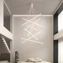 AXYAA Minimalist Duplex LED Chandelier for Living Room, Restaurant, Villa Hall