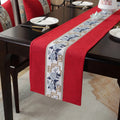 Axyaa Chinese Style Retro Table Runner with Tassel - Home Decor Embroidery Textile
