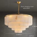 Axyaa Luxury Copper Resin Chandelier with Marble Accents for Living Room and Bedroom