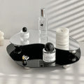 Axyaa Silver Acrylic Mirror Tray: Large Storage & Jewelry Organizer for Home & Kitchen