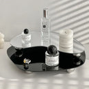 Axyaa Silver Acrylic Mirror Tray: Large Storage & Jewelry Organizer for Home & Kitchen